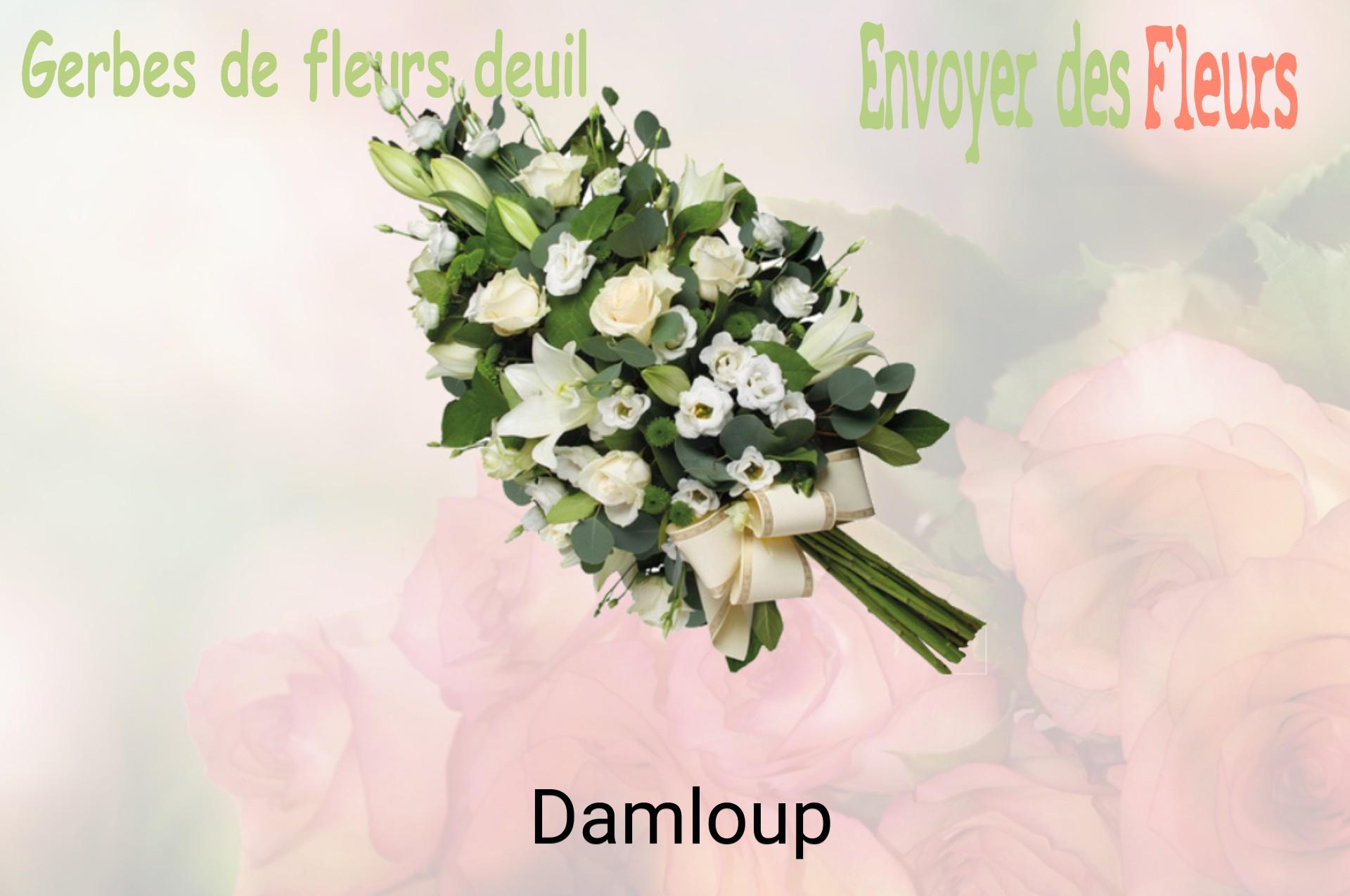 Gerbe de fleurs de deuil livrée à Damloup